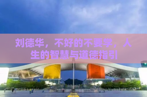 刘德华，不好的不要学，人生的智慧与道德指引